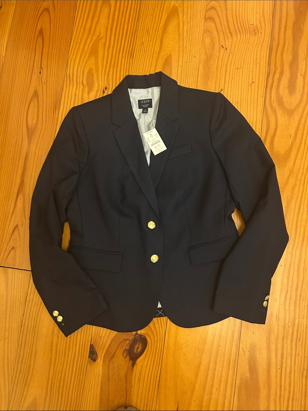 J. Crew Factory Navy Blazer with Gold-Tone Buttons